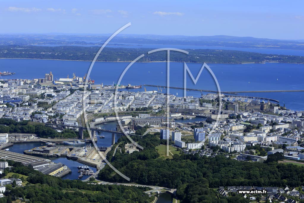 Photo arienne de Brest (Recouvrance)