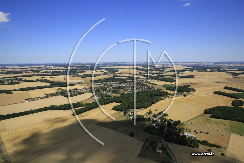 Photo arienne de griselles-le-Bocage