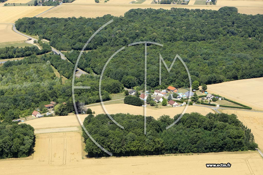 Photo arienne de griselles-le-Bocage
