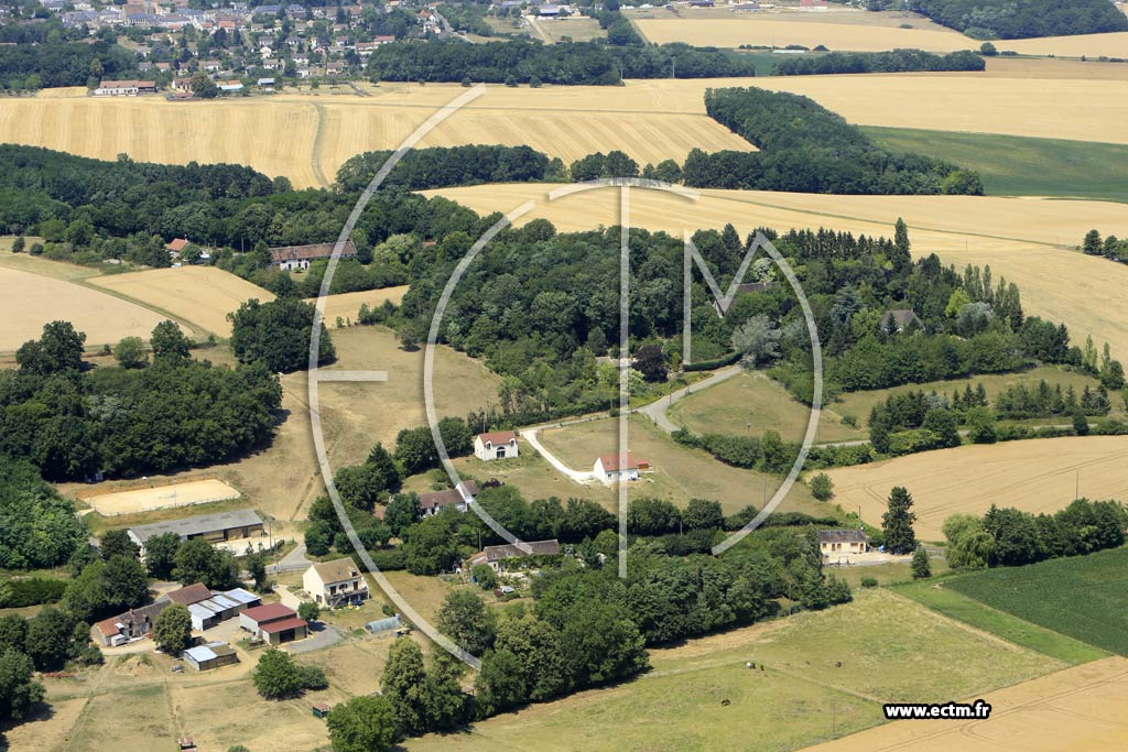 Photo arienne de griselles-le-Bocage (Montgerin)