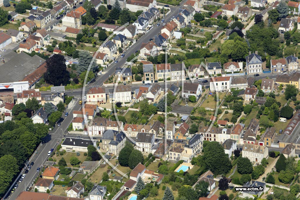 Photo arienne de Sens (Faubourg Saint-Didier)