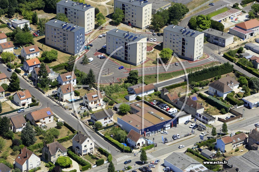 Photo arienne de Tonnerre (les Prs Hauts)