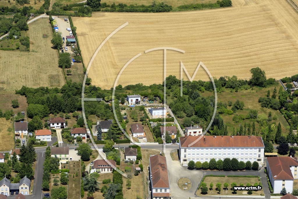 Photo arienne de Joigny (Champ Bugle)