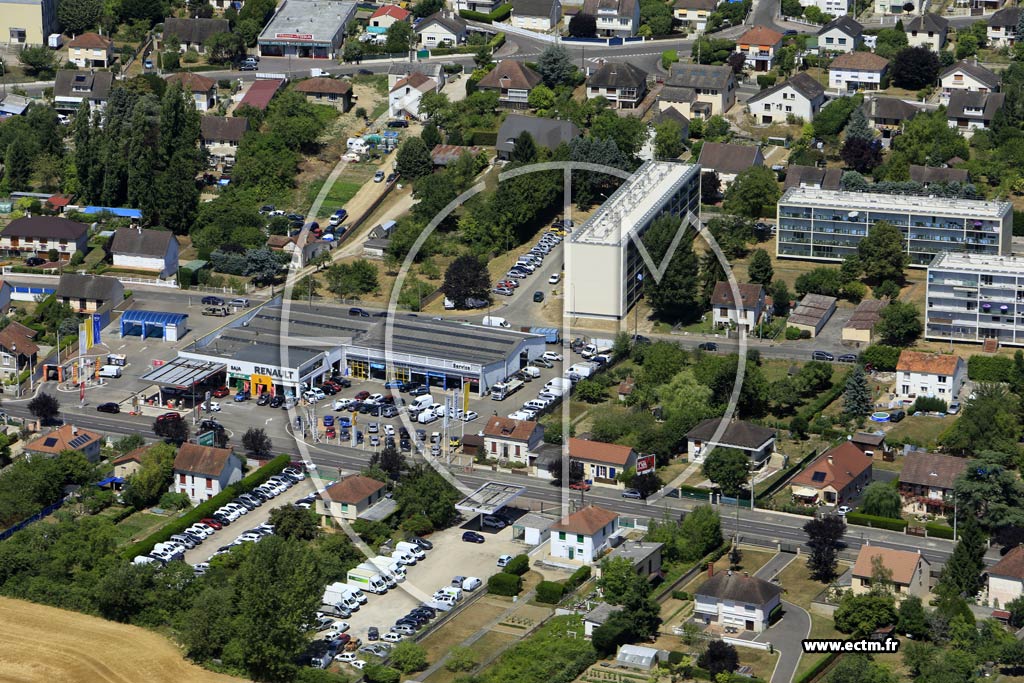 Photo arienne de Joigny (les Ingles)