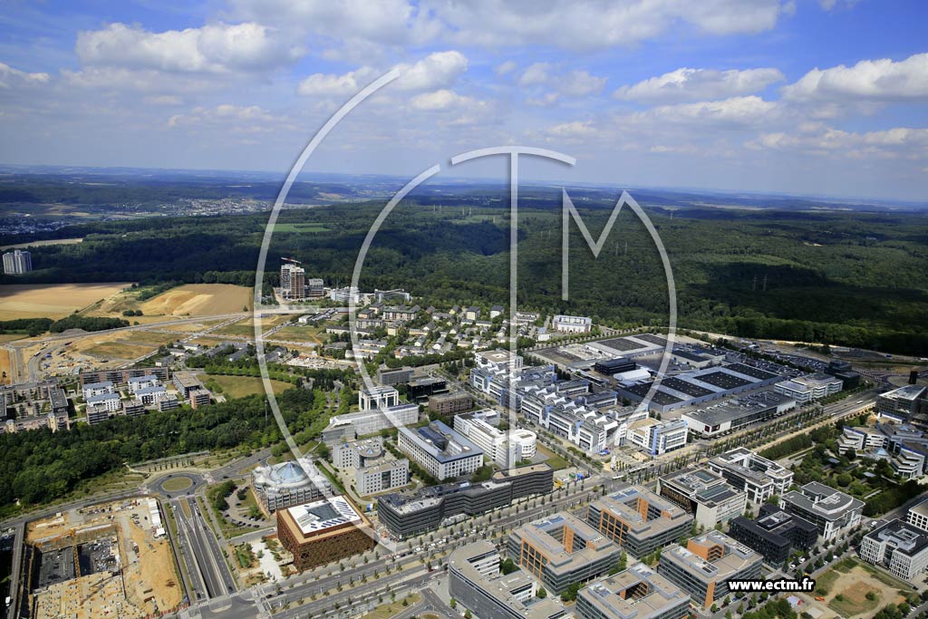 Photo arienne de Luxembourg (Kirchberg)