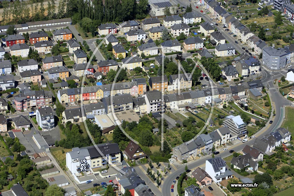 Photo arienne de Differdange (Fuussbann)