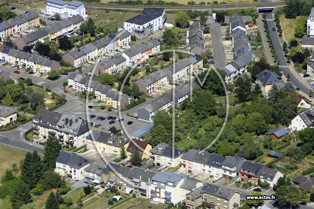 Photo arienne de Differdange (Niederkorn)