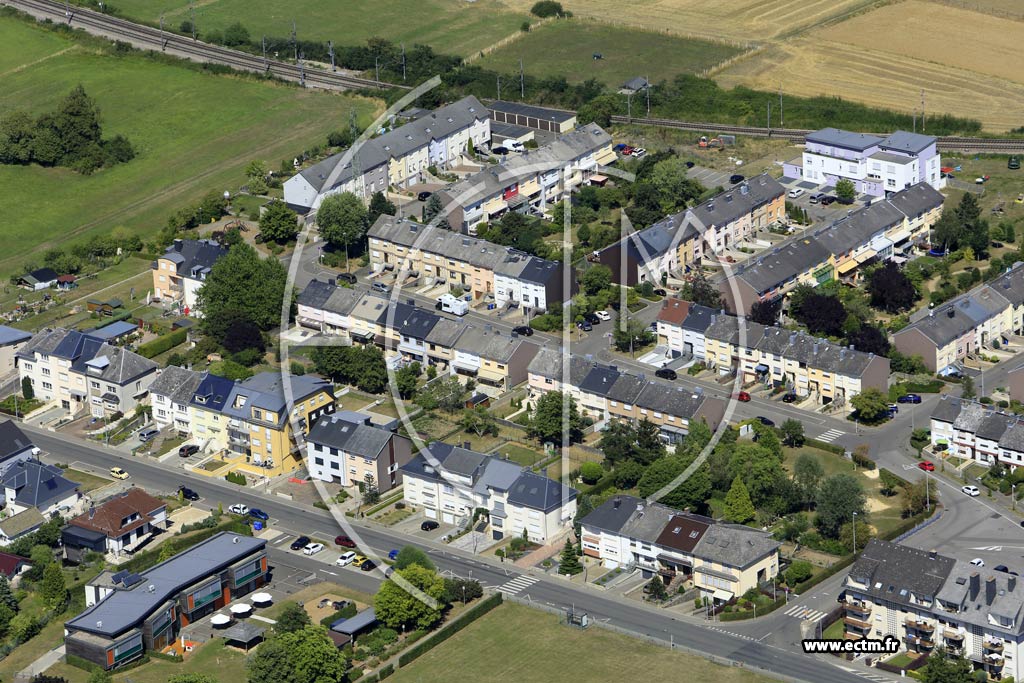Photo arienne de Differdange (Niederkorn)