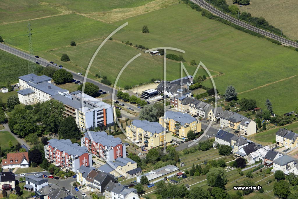Photo arienne de Differdange (Niederkorn)