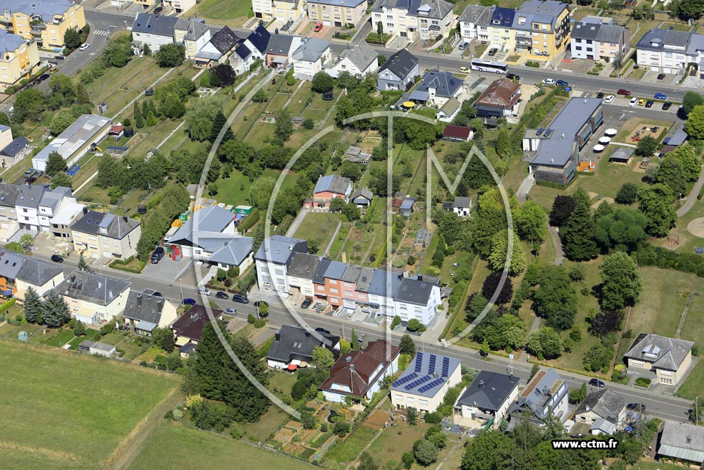 Photo arienne de Differdange (Niederkorn)