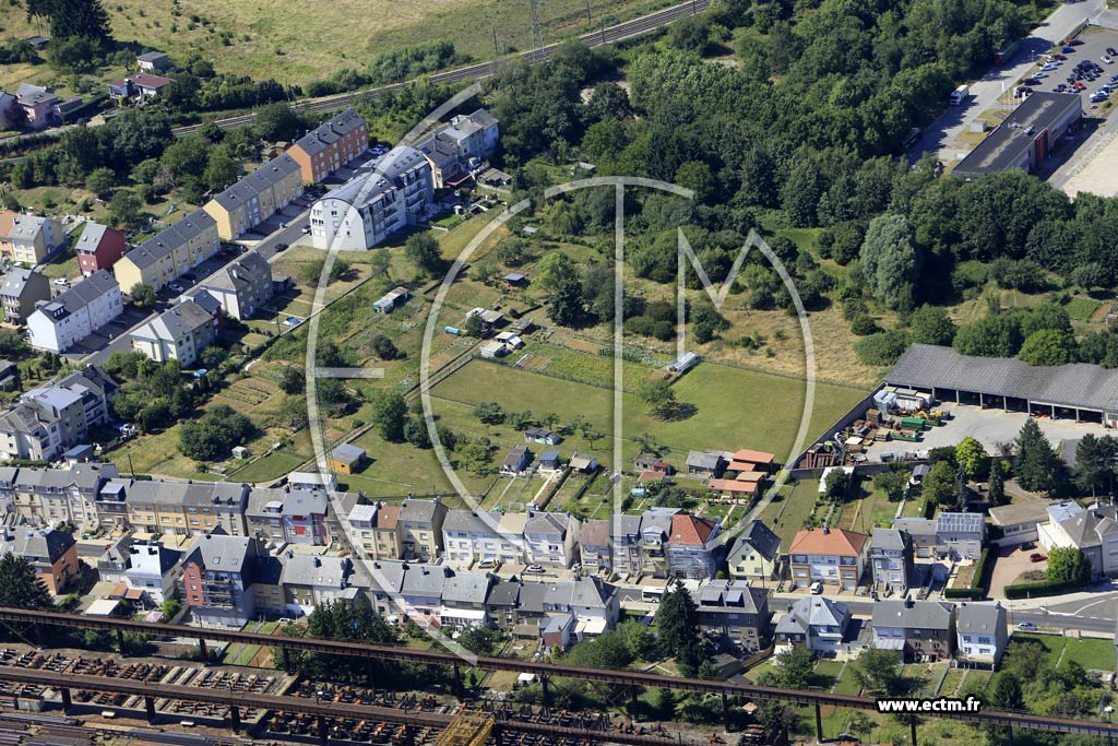 Photo arienne de Differdange (Niederkorn)