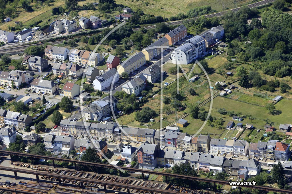Photo arienne de Differdange (Niederkorn)