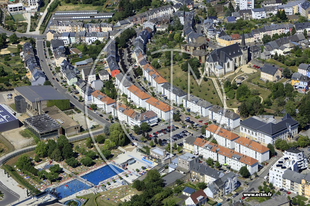 Photo arienne de Differdange (Obercorn)