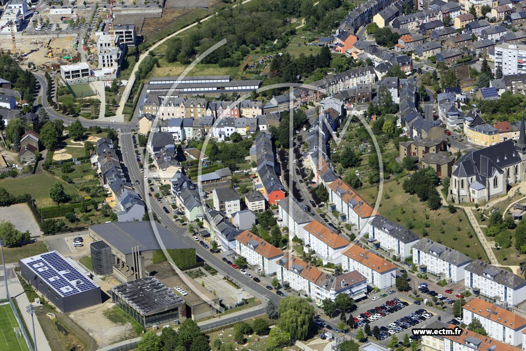 Photo arienne de Differdange (Obercorn)