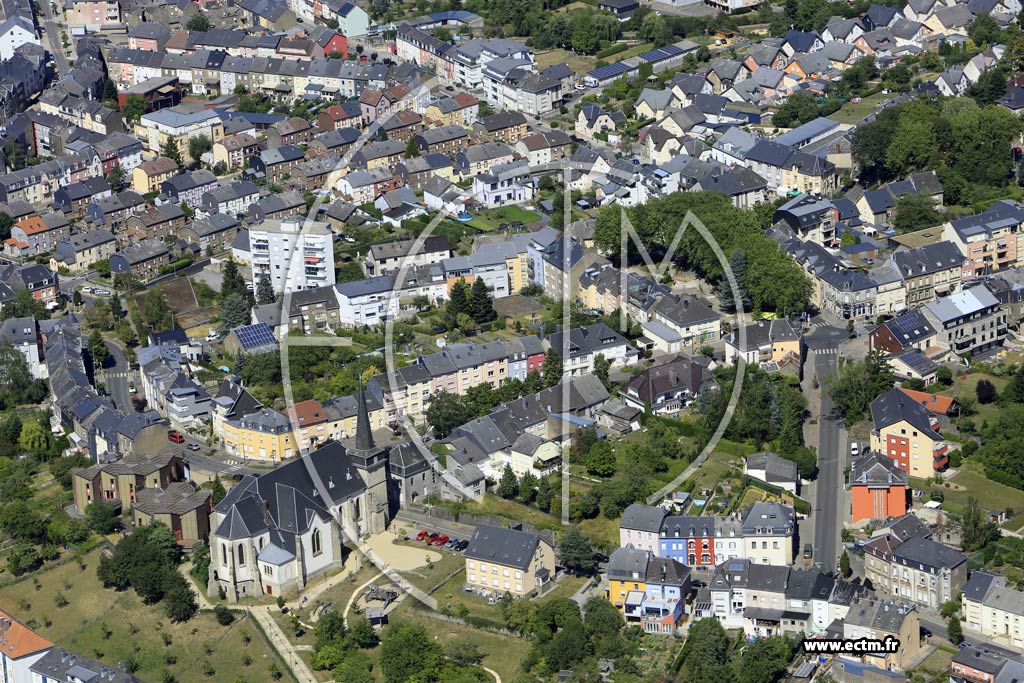 Photo arienne de Differdange (Obercorn)