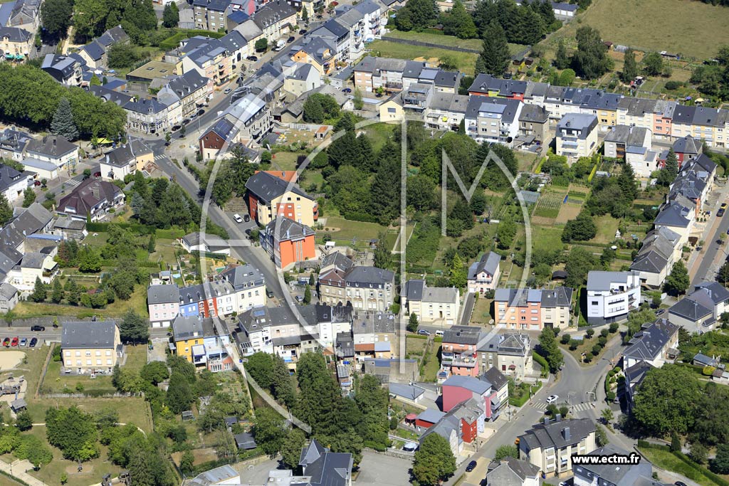Photo arienne de Differdange (Obercorn)
