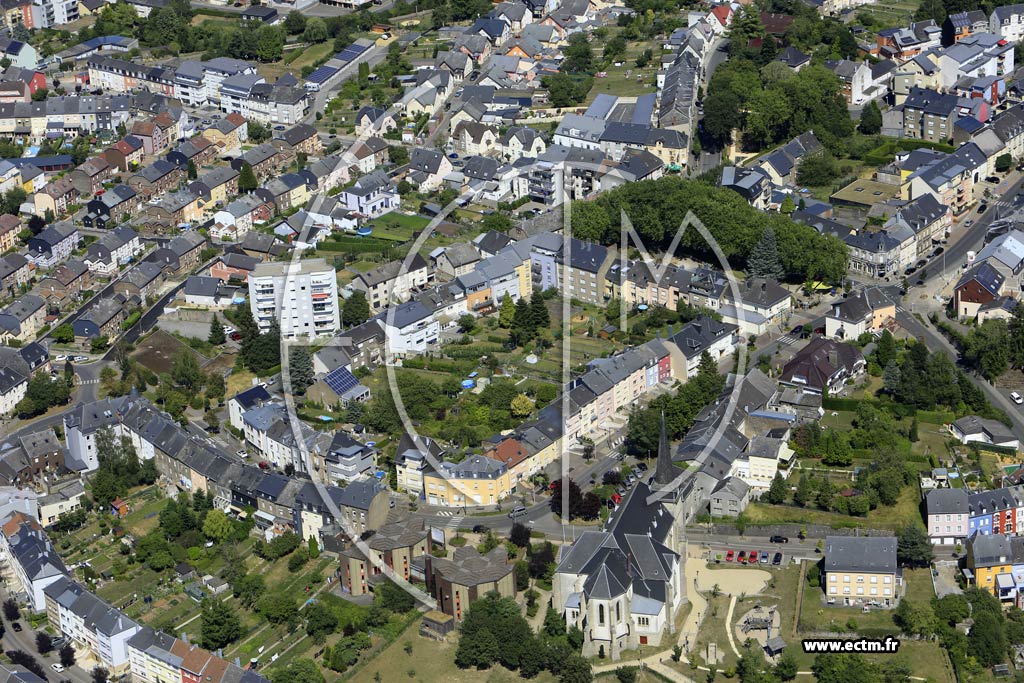 Photo arienne de Differdange (Obercorn)