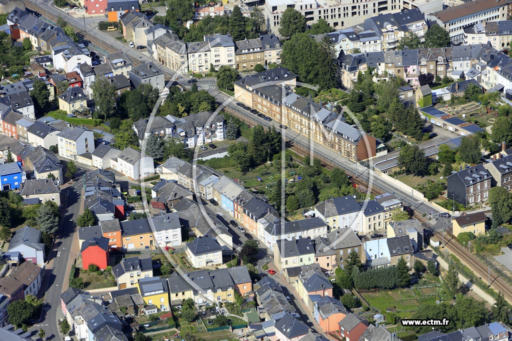 Photo arienne de Dudelange (Ouest)