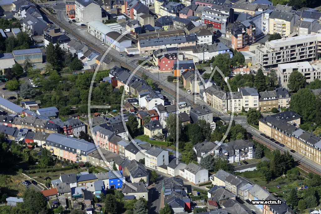 Photo arienne de Dudelange (Ouest)