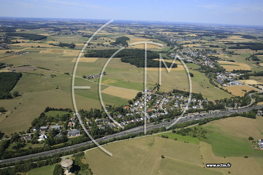 Photo arienne de Mondercange (Foetz)