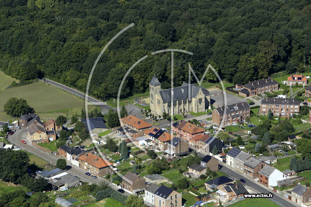 Photo arienne de Tamines (Nord)