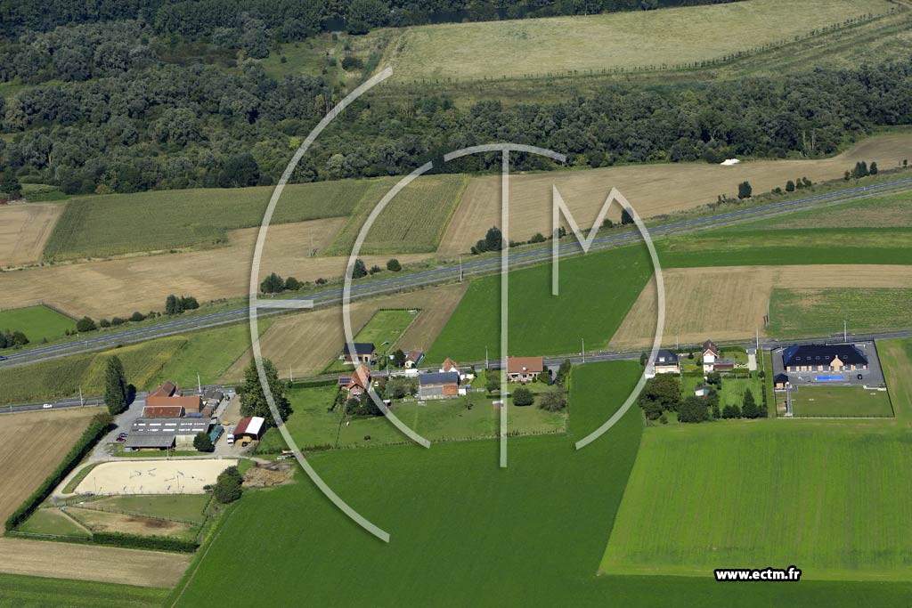 Photo arienne de Maing (le Chemin de Monchaux)