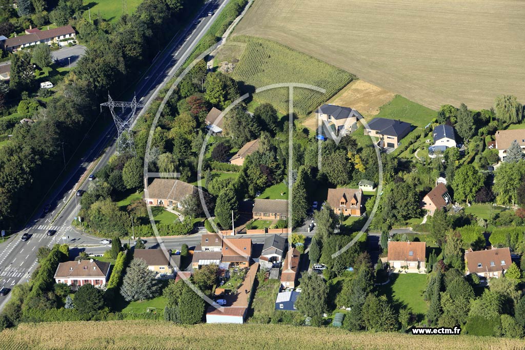 Photo arienne de Saint-Saulve (les Quatre chemins)