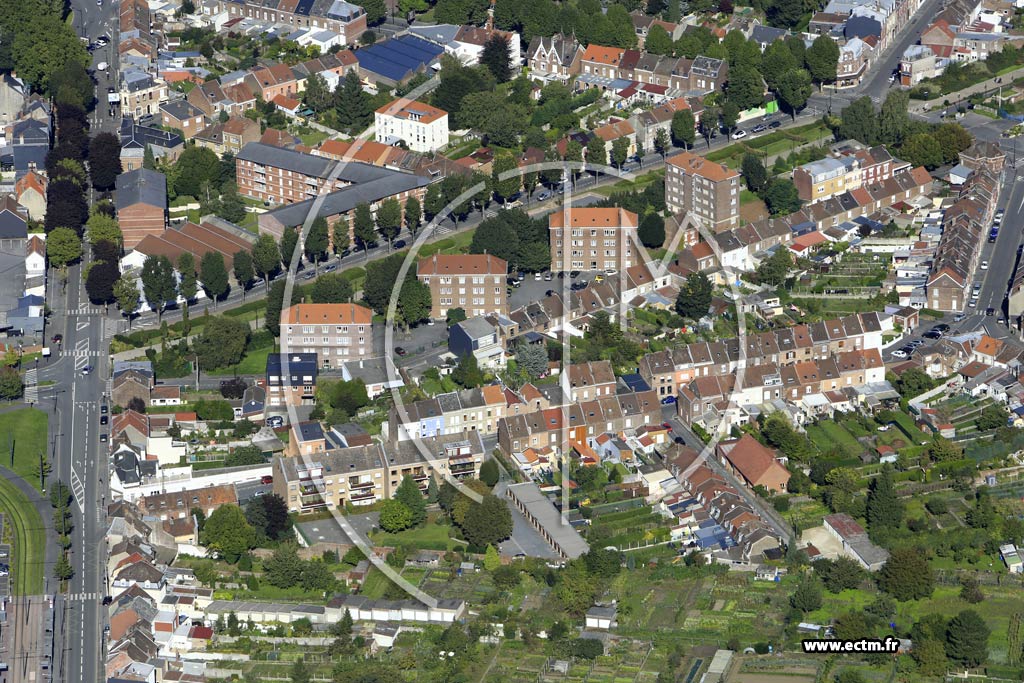 Photo arienne de Valenciennes (Faubourg Sainte-Catherine)