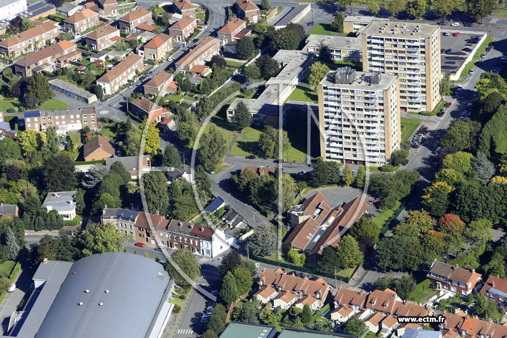 Photo arienne de Valenciennes (Plaine de Mons)