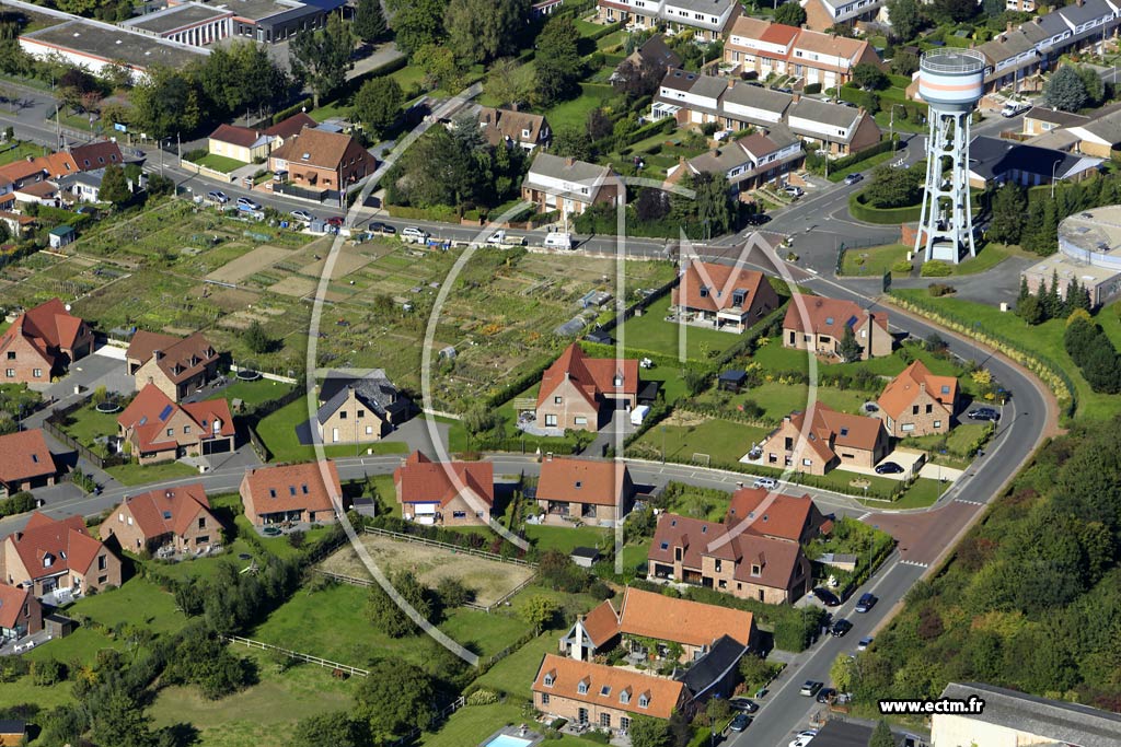 Photo arienne de Hem (Jardin des Perspectives)