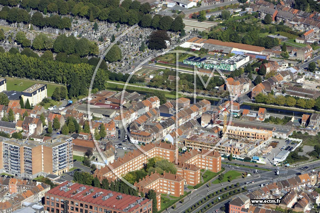 Photo arienne de Roubaix