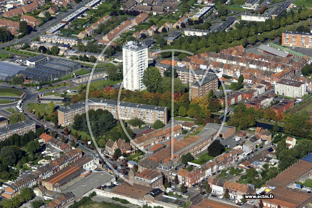 Photo arienne de Roubaix