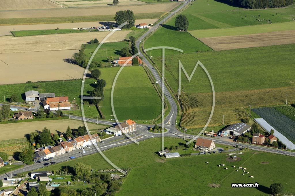 Photo arienne de Bousbecque (les Quatre Chemin)