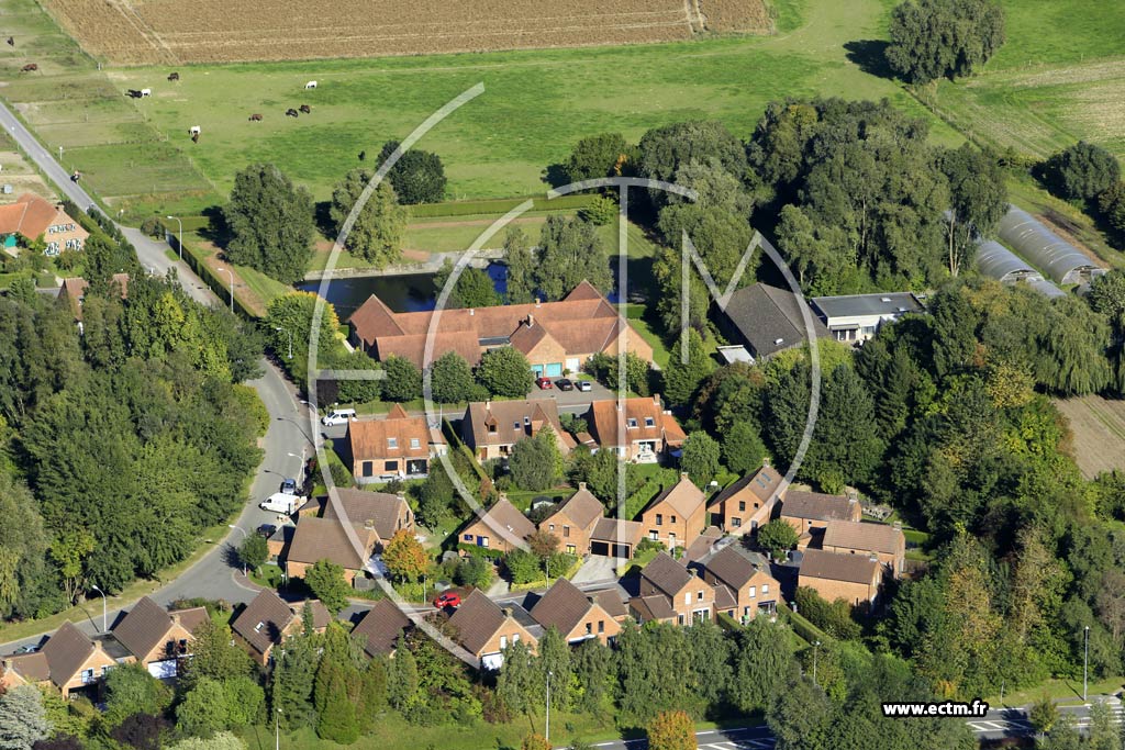 Photo arienne de Linselles (Ferme d'Hautevalle)