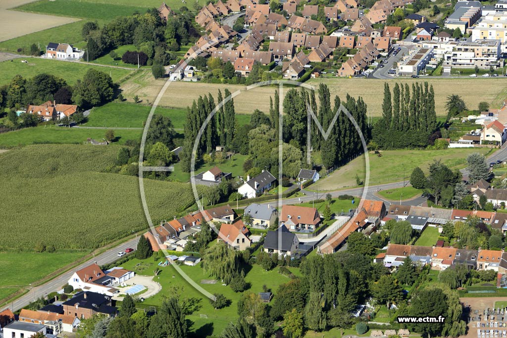 Photo arienne de Roncq (le Chemin Saint-Roch)