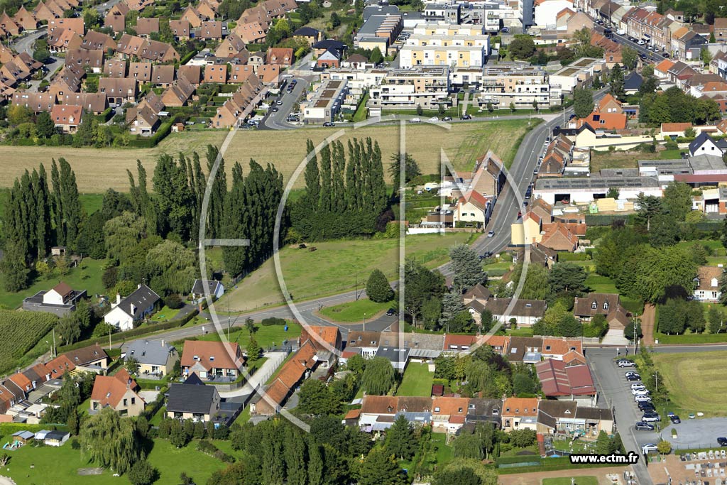 Photo arienne de Roncq (le Chemin Saint-Roch)