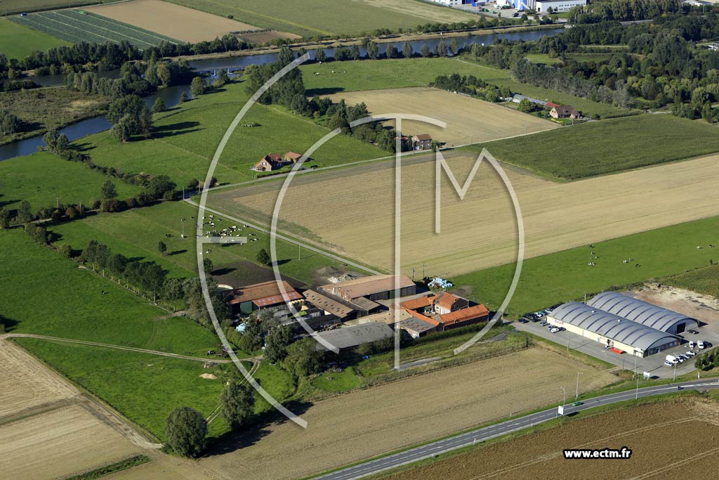 Photo arienne de Warneton (la Blanche Ferme)
