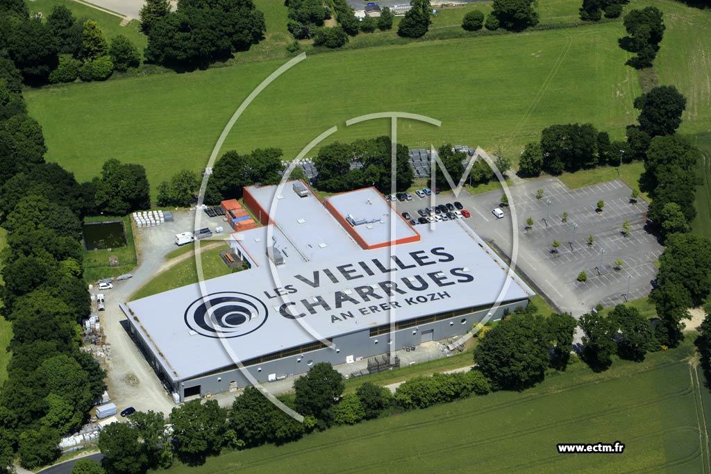 Photo arienne de Carhaix-Plouguer (les Vieilles Charrues)