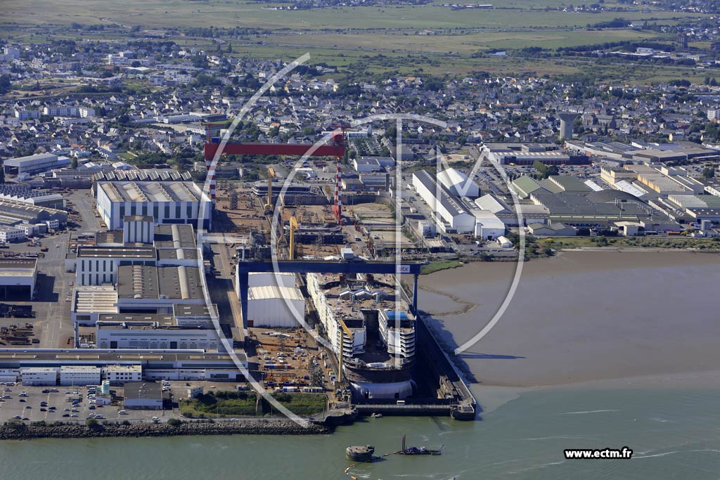 Photo arienne de Saint-Nazaire (Chantier Naval)