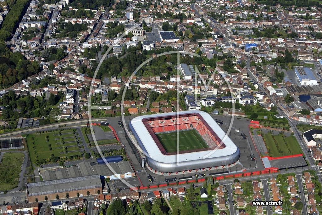 Photo arienne de Valenciennes (Stade Nungesser)