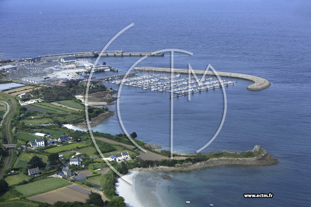 Photo arienne de Roscoff (Pors Ar Bascoun)