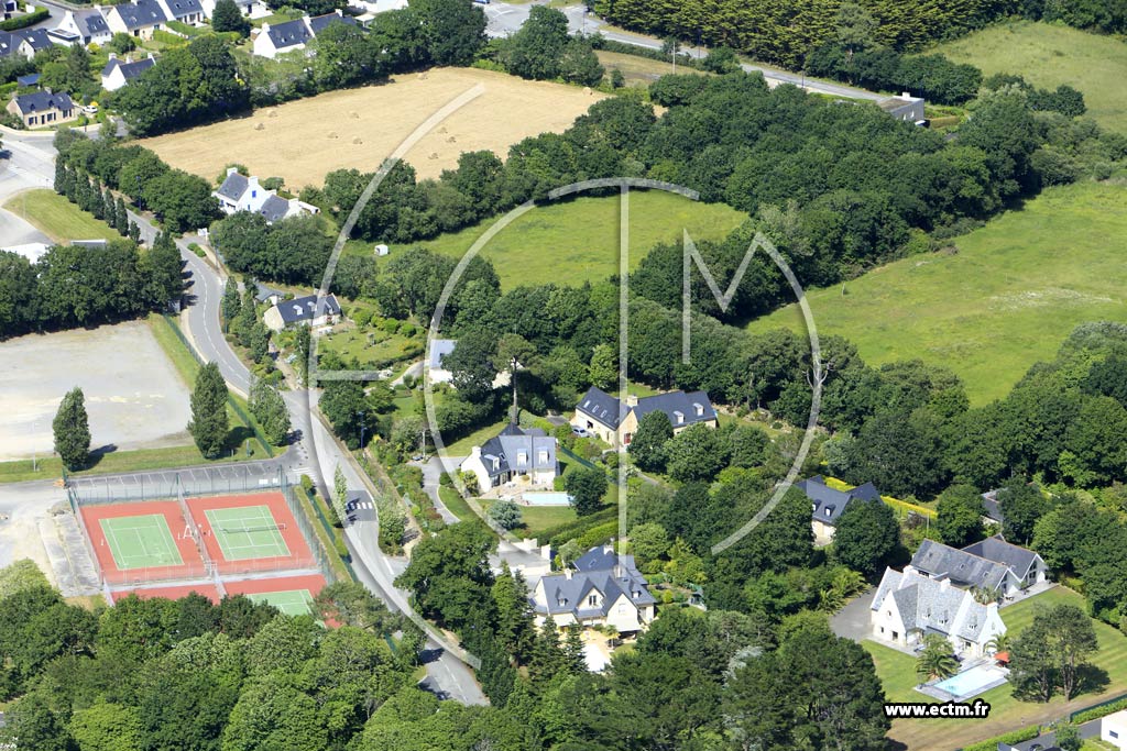 Photo arienne de Bnodet (Fort Cigogne)