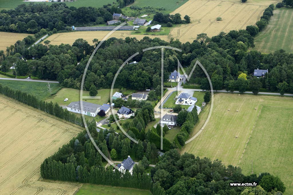 Photo arienne de Sixt-sur-Aff (la Ctaigneraie des Bois)