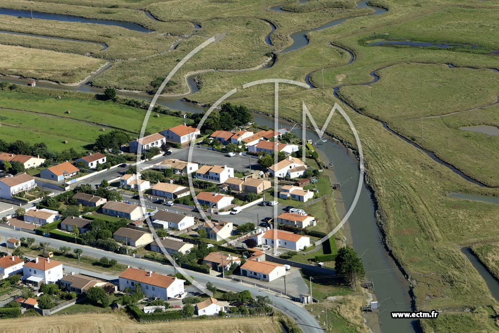 Photo arienne de Bouin (Polders du Dain)