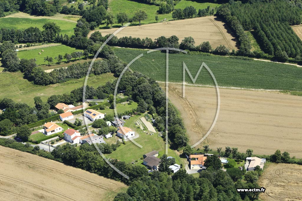 Photo arienne de La Chapelle-Hermier (le Moulin des Rochelles - Guitton)