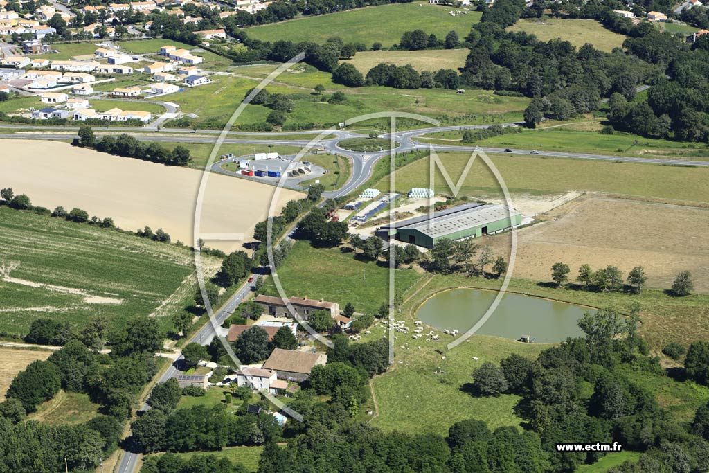 Photo arienne de Le Poir-sur-Vie (la Thibaudire)