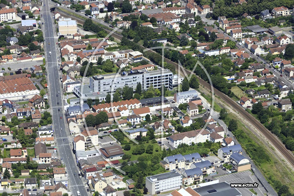 Photo arienne de Troyes (Faubourg Croncels)