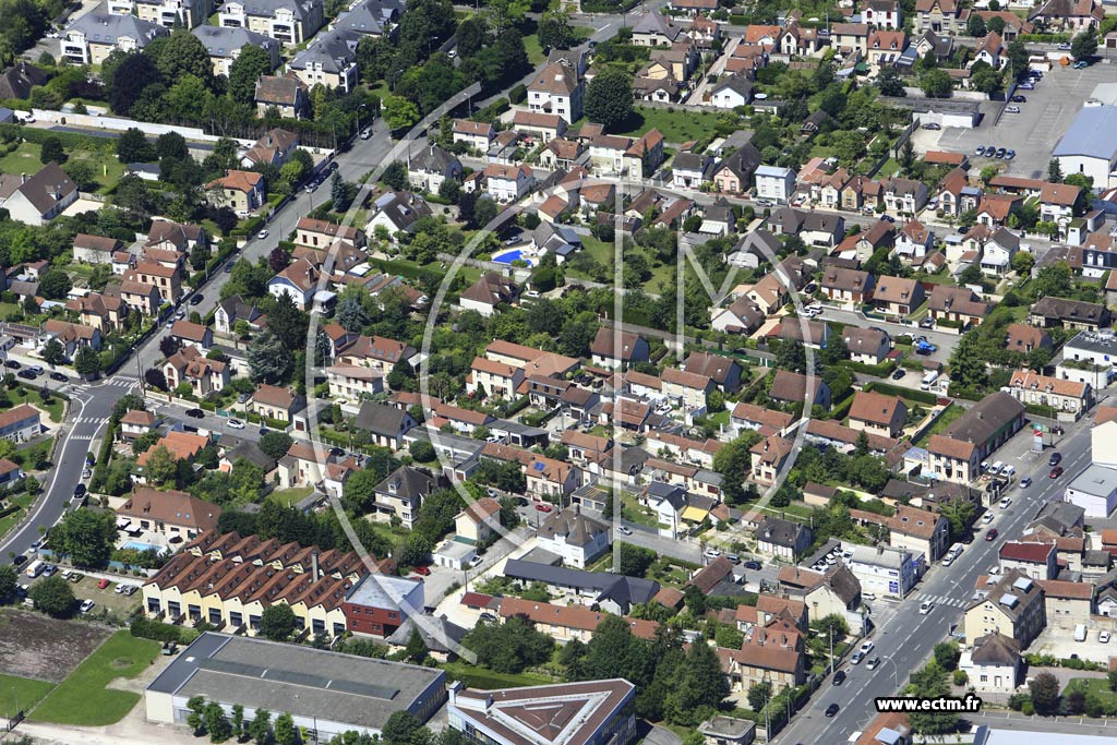 Photo arienne de Troyes (Faubourg Croncels)
