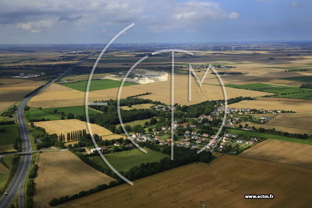 Photo arienne de Bretteville-le-Rabet