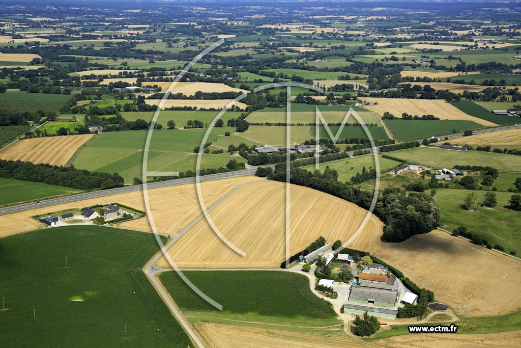 Photo arienne de Martign-sur-Mayenne (la Berrerie - la Meslire)
